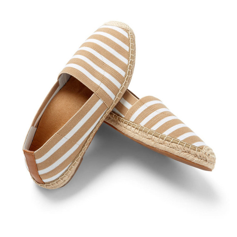 Vionic Women's Coast Valeri Slip-On Espadrille Flat Sand Stripe Women's Size 7